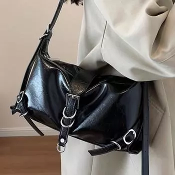 Модная женская сумка через плечо из искусственной кожи высокого качества, новая дизайнерская сумка с ручкой, женская классическая однотонная сумка на плечо, однотонная сумка