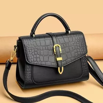 Модная женская сумка через плечо из крокодиловой кожи, однотонная, маленькая квадратная сумка через плечо, роскошный дизайнерский кошелек, дорожная сумка