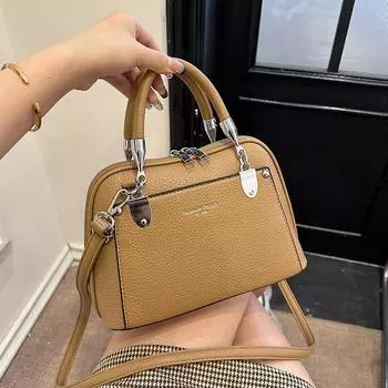 Модная женская сумка через плечо из сплошной кожи высокого качества, женская сумка люксовых брендов, женская новая сумка для отдыха и путешествий