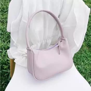 Модная женская сумка через плечо, модная однотонная текстурированная искусственная кожа, простые женские сумки, популярная сумка большой емкости (20cm<Max Length<30cm)