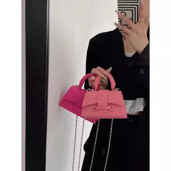 Модная женская сумка через плечо с цепочкой и бусинами из искусственной кожи, нежная мини-сумка, новые сумки через плечо Premium Sense