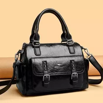 Модная женская сумка через плечо с несколькими карманами, женская сумка-тоут в стиле ретро, сумка-кошелек Boston Brand, женская новая повседневная сумка через плечо