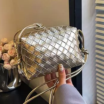 Модная женская сумка Diamond, простая повседневная маленькая квадратная сумка, сумка-мессенджер высокого класса золотой