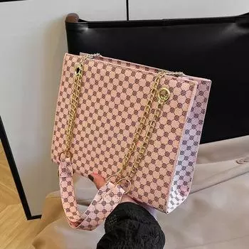 Модная женская сумка для поездок на работу, большая вместимость, 2024, новая сумка-тоут в стиле ретро, повседневная сумка через плечо розовый