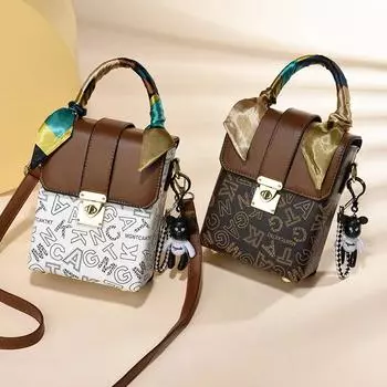 Модная женская сумка для телефона с принтом, новая модная женская повседневная сумка через плечо, универсальная женская сумка через плечо, маленькие сумки