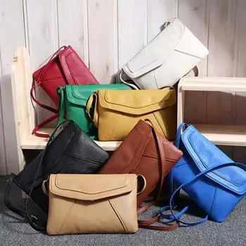 Модная женская сумка из искусственной кожи через плечо сумка-мессенджер None темно-коричневого