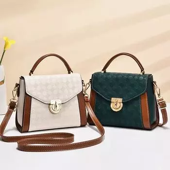 Модная женская сумка из тисненой кожи, классическая сумка через плечо в стиле ретро, брендовая сумка через плечо, цветная маленькая квадратная сумка