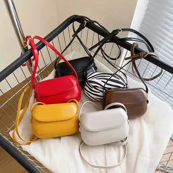 Модная женская сумка-мессенджер из искусственной кожи, маленькая сумка-ракушка, винтажная сумка на плечо, женские сумки, роскошный кошелек, сумки через плечо 18.5X12X4cm белый