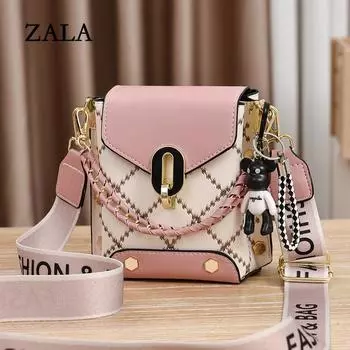 Модная женская сумка, мини-квадратная сумка, сумка через плечо на одно плечо 17x10x17cm хаки