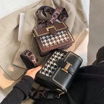 Модная женская сумка нового стиля, ретро-тренд, геометрическая квадратная сумка, контрастная цветная сумка через плечо, банкетная сумка-мессенджер бежевый