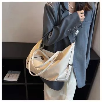 Модная женская сумка, прочная, простая, большая вместительная сумка через плечо, женская сумка из искусственной кожи для поездок на работу, женская повседневная универсальная сумка One Size чёрный