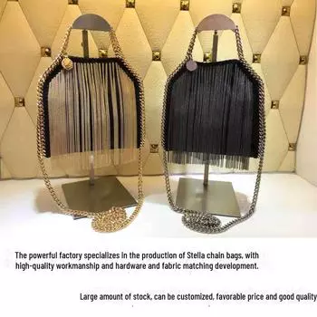 «Модная женская сумка с кисточками из Гуанчжоу — европейский и американский стиль» Small 18*6*18.5cm