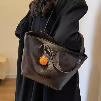 Модная женская сумка-тоут большой емкости, универсальная сумка через плечо в стиле ретро, школьная сумка для поездок на работу