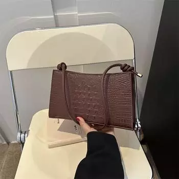 Модная женская сумка в стиле ретро, повседневные сумки через плечо, однотонная кожаная сумка