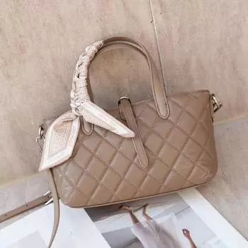 Модная женская сумочка Niche из натуральной кожи Ringer Small Square Bag Женская сумка из коровьей кожи Skew Straddle хаки