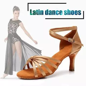 Женские и женские бальные туфли для вечеринок и латинских танцев, бальные туфли для танго, международный стандарт, каблуки 5 см/7 см 5CM-34 чёрный