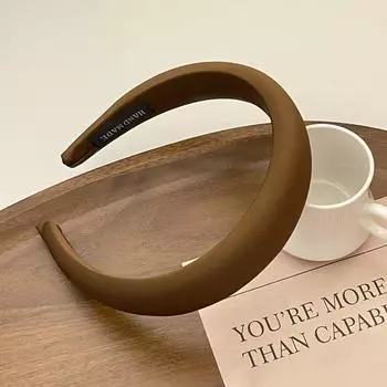 Модная женская толстая повязка на голову с губкой, мягкая женская повязка для волос, обруч для волос для девочки, покрытый атласом, мягкий головной убор, аксессуары для волос, ободок