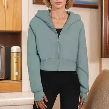 Модная женская толстовка с капюшоном, свободная, с длинным рукавом, на молнии, кардиган, свитер, куртка, размер плюс 2024, весна-осень, толстовка с капюшоном, повседневная, однотонная женская одежда 1768 S белый