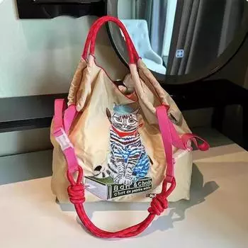 модная женская вышитая сумка-кошелек, высокоэстетичная женская большая сумка, водонепроницаемая сумка для покупок, сумка для хранения, школьные сумки для кампуса