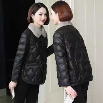 Модная женская зимняя толстая толстая хлопчатобумажная стеганая новая женская куртка с шерстяным воротником, короткое маленькое пальто с хлопковой подкладкой 4XL чёрный