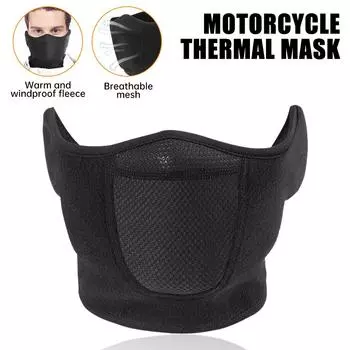 Модная зимняя флисовая балаклава, полнолицевая маска, лыжная шапка, бандана, ветрозащитный шарф для сноуборда, женская и мужская кепка для шлема чёрный