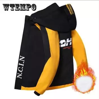 Модная зимняя мужская куртка с капюшоном плюс бархатное теплое кашемировое пальто, повседневная парка для молодежи 3XL