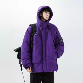 Модная зимняя новая куртка для альпинизма с капюшоном, мужская куртка Tide Brand Warm and Cold M