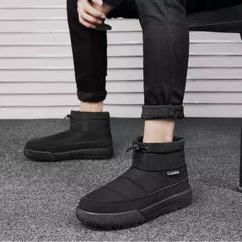 Модная зимняя обувь для мужчин, теплые, устойчивые к холоду, походные ботинки для мужчин, обувь из роскошного плюша, оригинальные предложения, мех 39