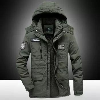 Модная зимняя парка для мужчин, утепленные пальто с капюшоном, повседневная теплая ветровка, мужские зимние куртки, верхняя одежда XS синий