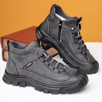 Модная зимняя плюшевая мужская обувь для активного отдыха, мужские кроссовки с толстой подошвой, водонепроницаемая походная обувь для мужчин, беговая обувь Zapatillas De Hombre 39