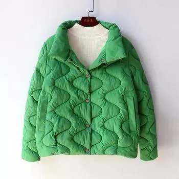 Модная зимняя женская куртка, легкое пальто больших размеров с хлопковой подкладкой M красный