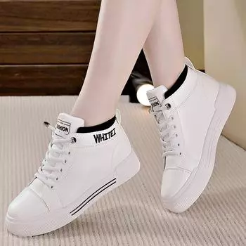 Модная зимняя женская обувь из микрофибры, женские ботильоны на шнуровке 4 см, увеличивающая рост, уличная прогулочная повседневная обувь для женщин 5