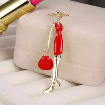 Модная знаменитая брошь эмаль капает масло милая брошь булавка брошь женские аксессуары красный