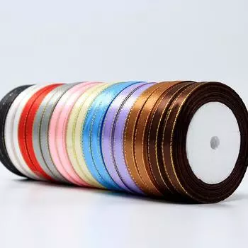 Модная золотая лента из шелкового атласа, ручная работа, горячая распродажа, популярная свадебная DIY, высококачественная подарочная упаковка, 1 рулон, украшения для вечеринки, принадлежности для скрапбукинга розовый