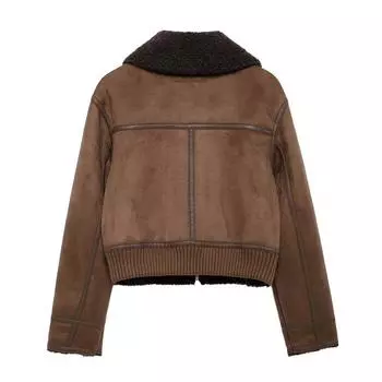 МОДНАЯ одежда 2024 новая куртка куртка женская прозрачная пряжа пилот винтаж нишевая одежда XS