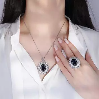 Модное 18-каратное позолоченное кольцо 13*18 мм необычное яркое кольцо из курнда для женщин, подарок на помолвку, стерлинговое серебро 925 пробы, ювелирные изделия 5