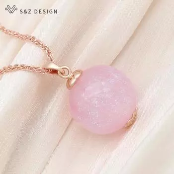 Модное элегантное ожерелье цвета розового золота, круглое красочное ожерелье с подвеской из бисера для женщин, свадебная вечеринка, стильное ювелирное изделие, подарок