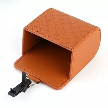 Модное автокресло из искусственной кожи, аккуратная кожаная сумка для хранения монет, чехол с карманом для выхода воздуха чёрный