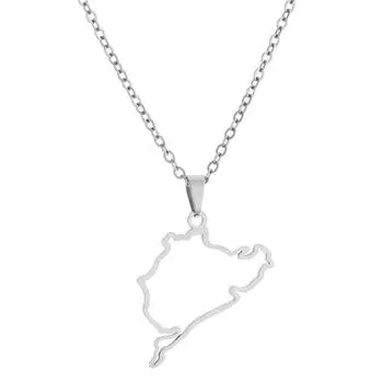 Модное автомобильное ожерелье Элегантная цепочка из нержавеющей стали Ручная работа Цепочка на ключицу Уникальный подарок для пар серебряный