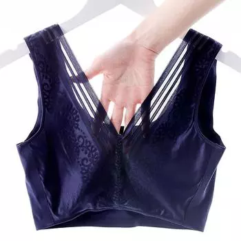 Модное бесшовное нижнее белье с красивой спиной без стального кольца, спортивный жилет, тонкий противоударный бюстгальтер для сна большого размера 75B красный