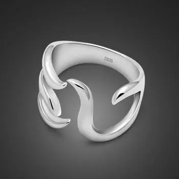 Модное детское серебряное кольцо для девочек. Женское кольцо из стерлингового серебра 925 пробы, регулирует размер. Индивидуальное кольцо на мизинец, ювелирные изделия Resizable