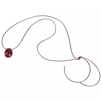 Модное длинное ожерелье из вощеного шнура, современное длинное ожерелье-шарм с подвеской-бусиной, отлично подходит для путешествий и светских мероприятий вино красного