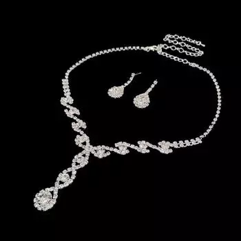 Модное длинное ожерелье с каплями воды, инкрустированное бриллиантами, женское, легкое, роскошное, дизайнерское, цепочка на ключицу, нишевый, универсальный, высококачественный костюм Sense серебряный