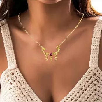 Модное длинное ожерелье Xiangyun Lin Fengling, регулируемая подвеска с кисточкой, ювелирные изделия