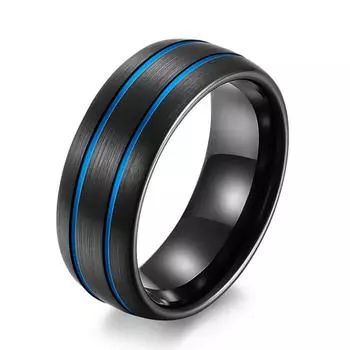 Модное двухцветное обручальное кольцо, ювелирное украшение, подарок на годовщину для мужчин и женщин 8 мм 7 белый