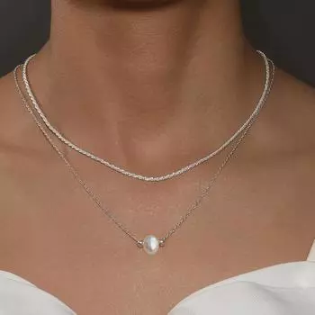 Модное двухслойное жемчужное ожерелье, роскошь и креативность, по всему небу, ожерелье, женские подарочные ювелирные аксессуары