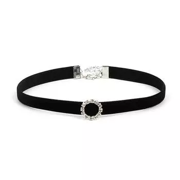 Модное джинсовое колье-чокер для женщин, регулируемая цепочка для ключиц, ожерелье с подвеской из страз, аксессуар 4