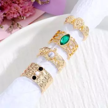 Модное европейское и американское кольцо, роскошное резное женское кольцо, широкий комплект колец в стиле ретро, подарочные аксессуары для пар, универсальное кольцо для мужчин и женщин золотой