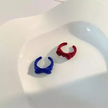 Модное флокированное кольцо с бантом для пары