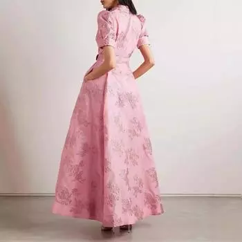 Модное французское элегантное платье 2025 года, летнее независимое платье, новое ретро-темпераментное облегающее платье S розовый